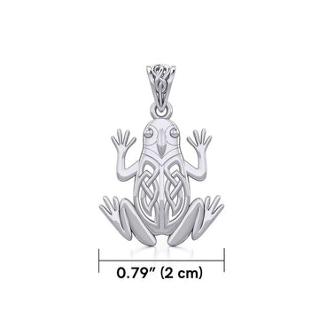Celtic Frog Silver Pendant TPD5691 - Jewelry
